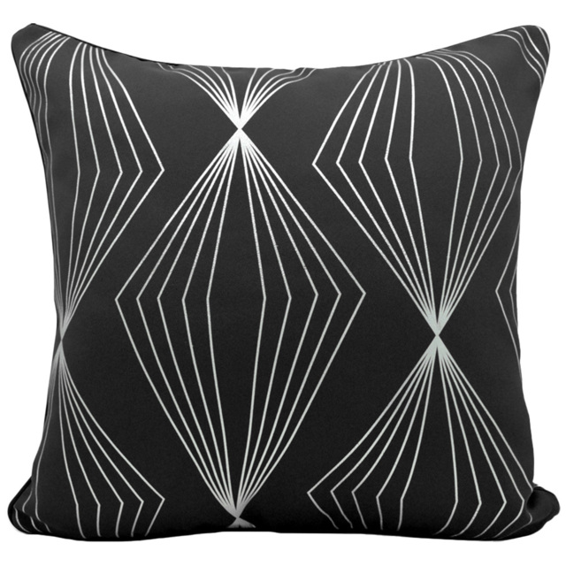 Velosso Onyx Black Filled Cushion 43 x 43cm 2 Pack - image 1