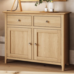 FWStyle Taberno 2 Door 2 Drawer Natural Lacquered Oak Sideboard