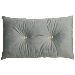 Paoletti Bumble Bee Silver Velvet Cushion