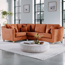 Marlon City Terracotta 3 Seater Right Hand Corner Sofa