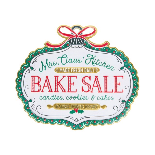 Candy Cane Lane Multicolour Retro Hanging Bake Sale Christmas Wall Art - image 1