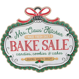 Candy Cane Lane Multicolour Retro Hanging Bake Sale Christmas Wall Art - thumbnail 4