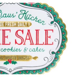 Candy Cane Lane Multicolour Retro Hanging Bake Sale Christmas Wall Art - thumbnail 2
