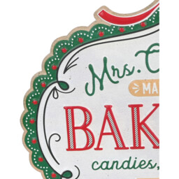 Candy Cane Lane Multicolour Retro Hanging Bake Sale Christmas Wall Art - thumbnail 3