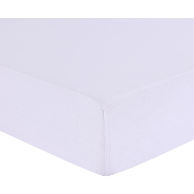 Divante White Double Cotton Fitted Bed Sheet