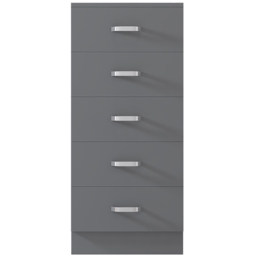 FWStyle Tunis Matt Grey 5 Drawer Slim Chest - thumbnail 3