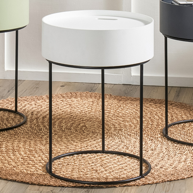 Pacific Lifestyle Hugo White and Black Storage Table - image 1