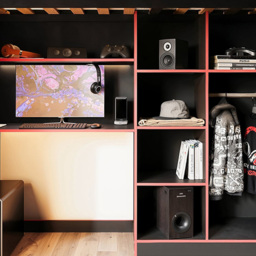 Flair Summit Single Black and Red Gaming High Sleeper - thumbnail 2