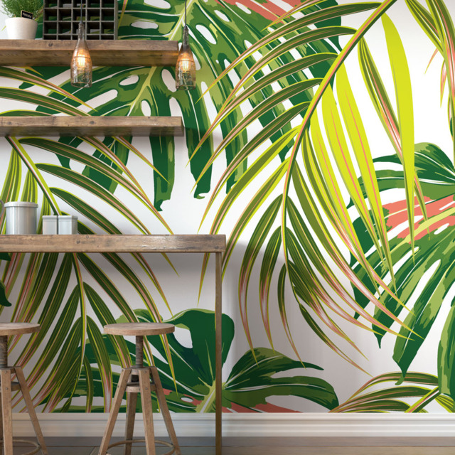 Origin Murals Graphic Flower Green Wall Mural - image 1