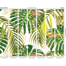 Origin Murals Graphic Flower Green Wall Mural - thumbnail 3