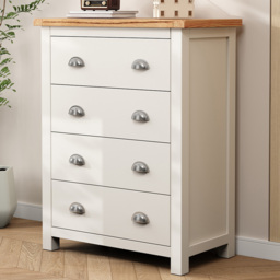 Cabinet Bits Lovere 4 Drawer Chest of Drawers with Chrome Cup Handle