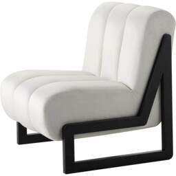 Maeve Velvet White Accent Chair - thumbnail 4