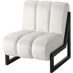 Maeve Velvet White Accent Chair - thumbnail 2