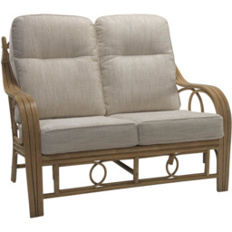 Desser Furniture Madrid 2 Seater Jasper Light Oak Natural Rattan Sofa - thumbnail 2