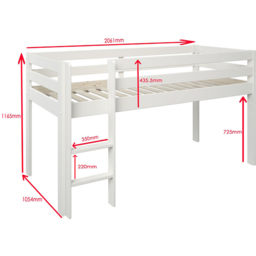 Noomi Midi White Single Continental Mid Sleeper Set - thumbnail 4