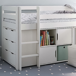 Noomi Midi White Single Continental Mid Sleeper Set - thumbnail 3