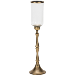 Bronze Standing Tall Hurricane Candle Holder