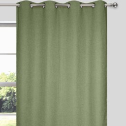 Divante Richmond Olive Boucle Thermal Eyelet Panel Curtain 140 x 240cm - thumbnail 1