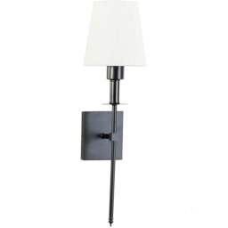 ValueLights Kincaid Black Rechargeable Easy Fit Wall Light with Shade