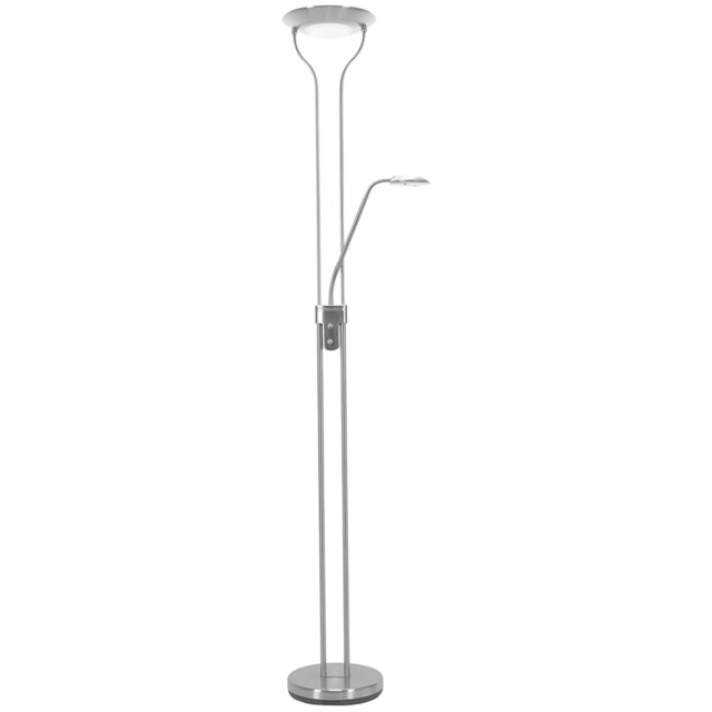 ValueLights Beata 2 Way Brushed Silver Dimmable LED Floor Lamp - image 1