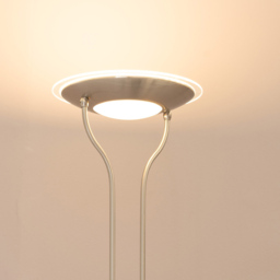 ValueLights Beata 2 Way Brushed Silver Dimmable LED Floor Lamp - thumbnail 3