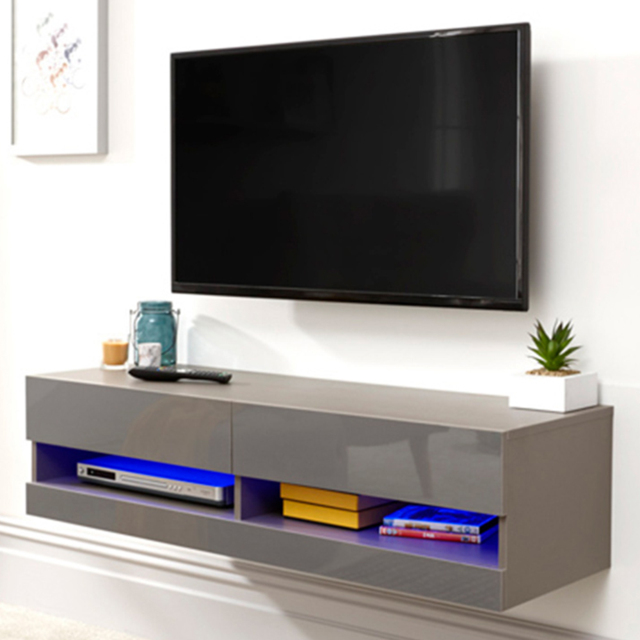 GFW Galicia Grey Small Wall TV Unit with LED - image 1