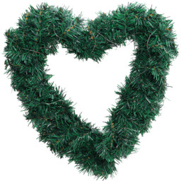 Living and Home Green Artificial Door Wreath 3m LED String Light - thumbnail 3