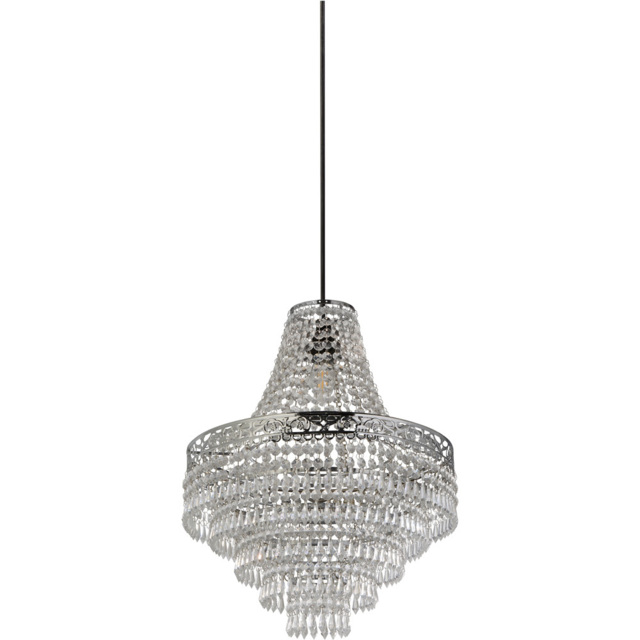 Lighting Collection Large Empire Easy Fit Pendant Chandelier with Acrylic Drops - image 1