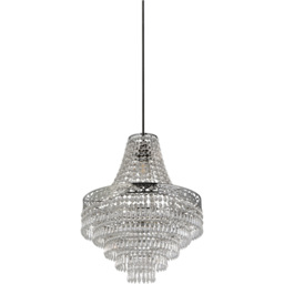 Lighting Collection Large Empire Easy Fit Pendant Chandelier with Acrylic Drops - thumbnail 1