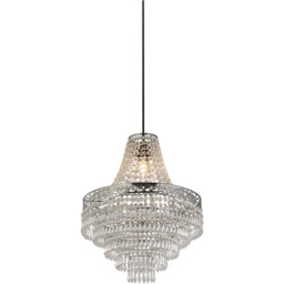 Lighting Collection Large Empire Easy Fit Pendant Chandelier with Acrylic Drops - thumbnail 3