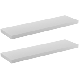 Homebase 90cm 2 Pack White Matt Floating Shelf - thumbnail 1