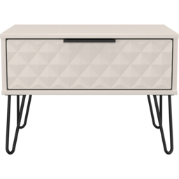 Crowndale Harlequin Single Drawer Kashmir Matt Wide Side Table Ready Assembled - thumbnail 3