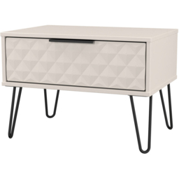 Crowndale Harlequin Single Drawer Kashmir Matt Wide Side Table Ready Assembled - thumbnail 2