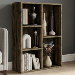 Vida Designs Dark Wood 5 Shelf Cube Storage Unit