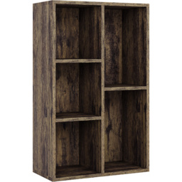 Vida Designs Dark Wood 5 Shelf Cube Storage Unit - thumbnail 2