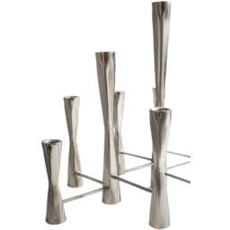 Ivyline Parker Silver 11 Piece Candle Holder Centrepiece - thumbnail 2