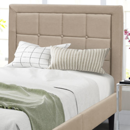 Brooklyn Single Stone Buttoned Headboard Bed Frame - thumbnail 2
