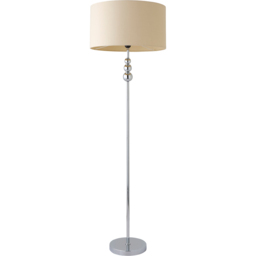 ValueLights Marissa Reni Cream Shade and Chrome Ball LED Floor Lamp