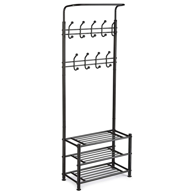 House of Home Black Stand with 18 Hooks 6 x 2ft - image 1