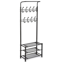House of Home Black Stand with 18 Hooks 6 x 2ft - thumbnail 1