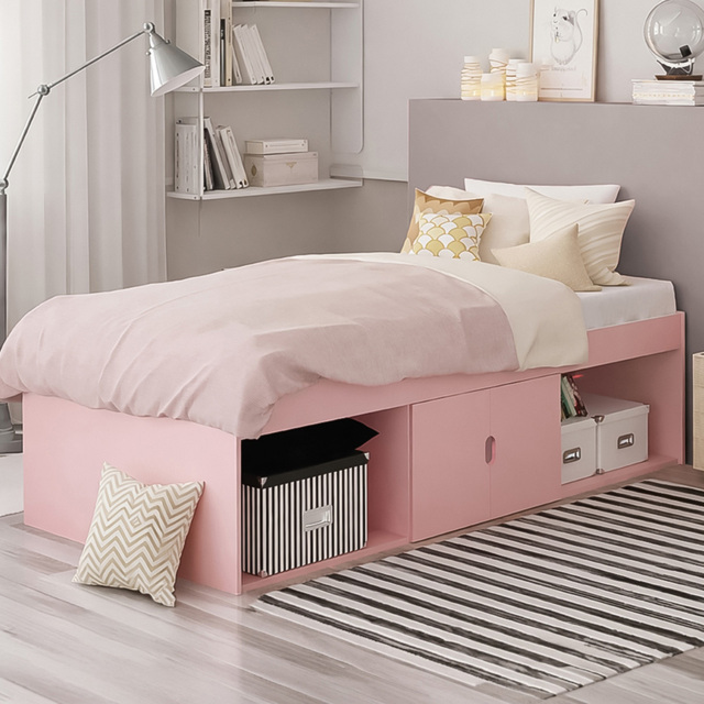 Kidsaw Single Pink Low Sleeper Cabin Bed with Storage - image 1