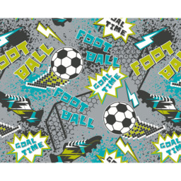 Origin Murals Grey Football Graphic Pixel Large Wall Mural - thumbnail 2