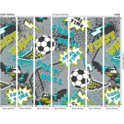Origin Murals Grey Football Graphic Pixel Large Wall Mural - thumbnail 4