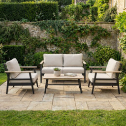 Amaya 4 Seater Grey Outdoor Sofa Set - thumbnail 4