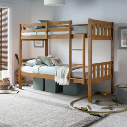 Bedmaster Icon Pine Wooden Bunk Bed with Spring Mattresses - thumbnail 2