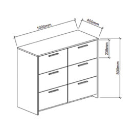 Hartley 6 Drawer Chest - thumbnail 4