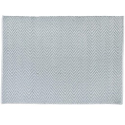Hug Rug Sky Grey Woven Herringbone Rug 160 x 230cm - thumbnail 1