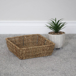 JVL Seagrass Square Storage Tray - thumbnail 2