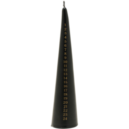 The Christmas Gift Co Black Tapered Candle
