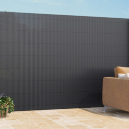 Living and Home Dark Grey PVC Fence Sun Blocked Screen Panels 300 x 180cm - thumbnail 1